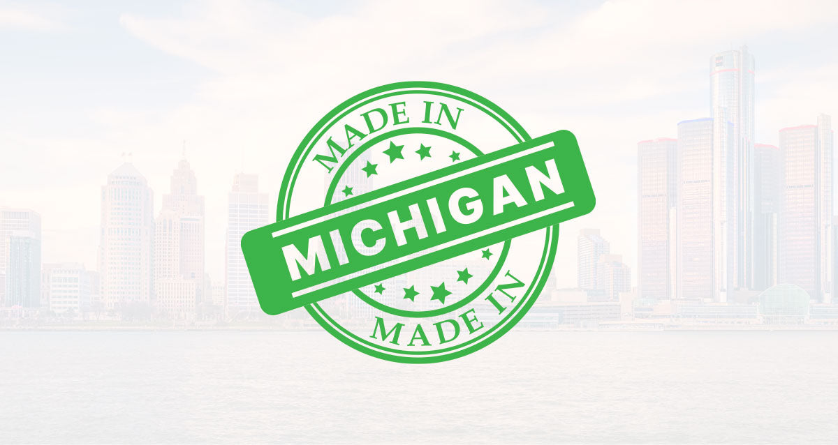made in michigan stamp promoting being made in the USA